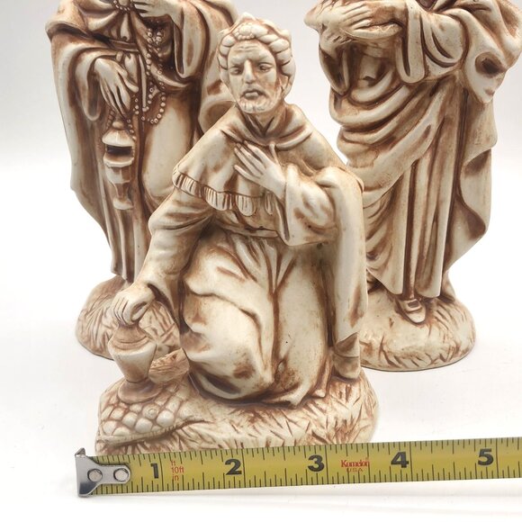 Vtg Atlantic Mold Co. Hand Painted Set of 3 Wise Men Replacements Nativity *Pics - Picture 7 of 10